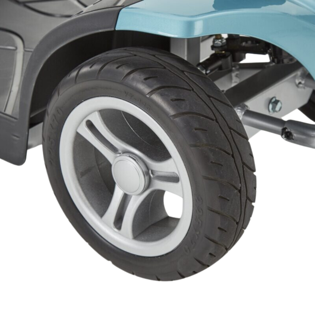 Showing the Airium's Soft Bounce Solid Tyres.