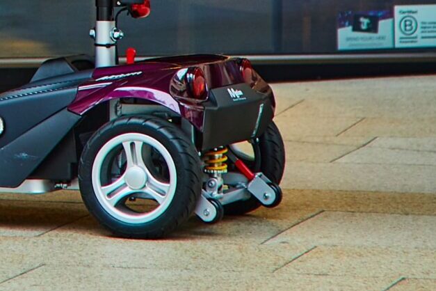 Showing the Airium Mobility Scooters Rear Suspension