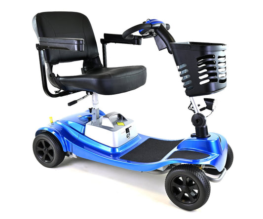 Showing Marlin Scooter, Font View in the colour Blue.