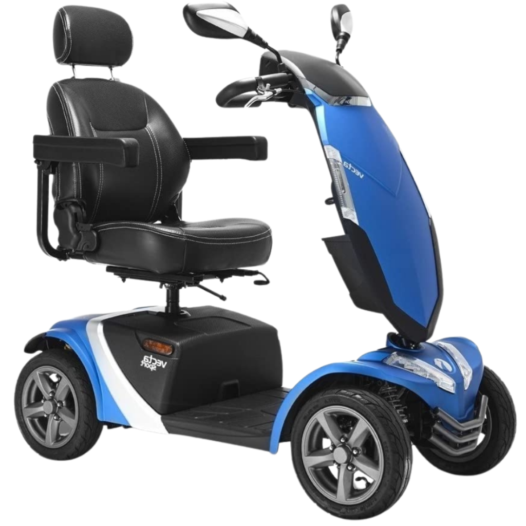 Showing the Vecta Sport Mobility Scooter Main Image in it's striking blue colour